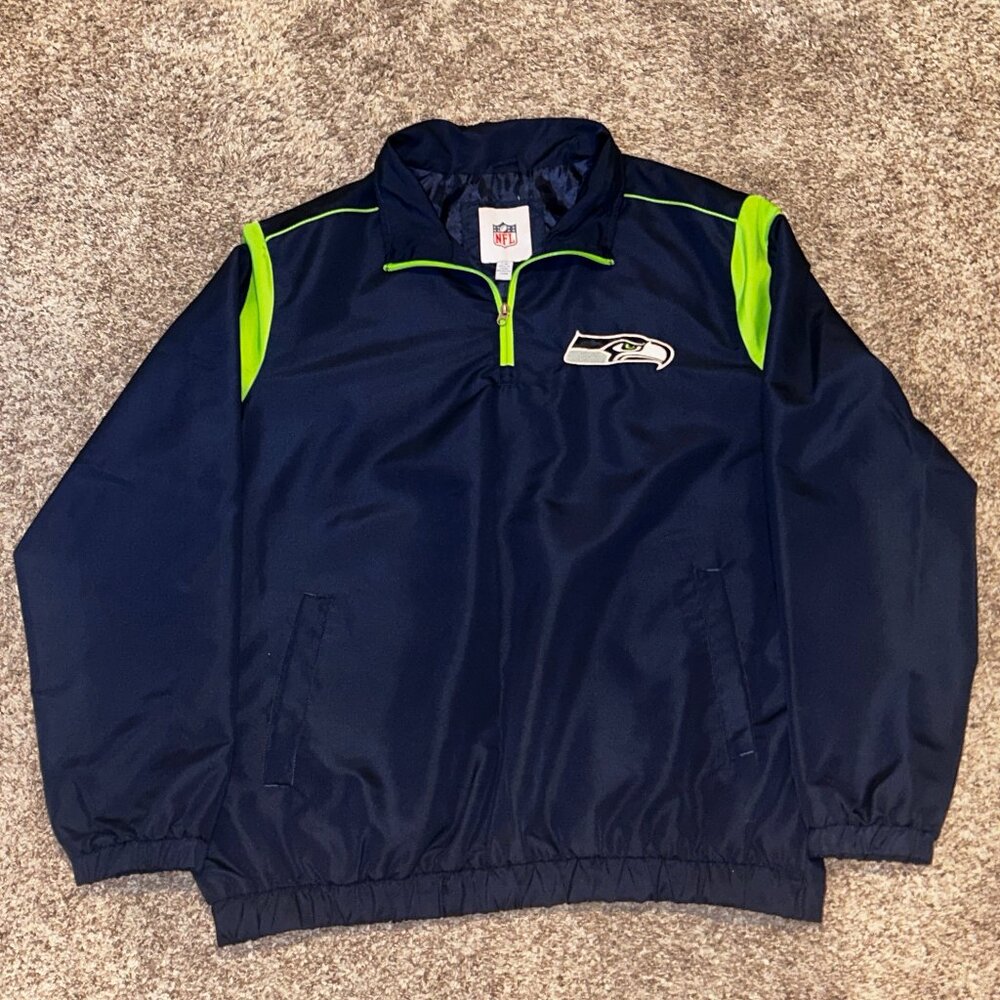 Seattle Seahawks Team Starter Jacket Full Zip Up Size Large